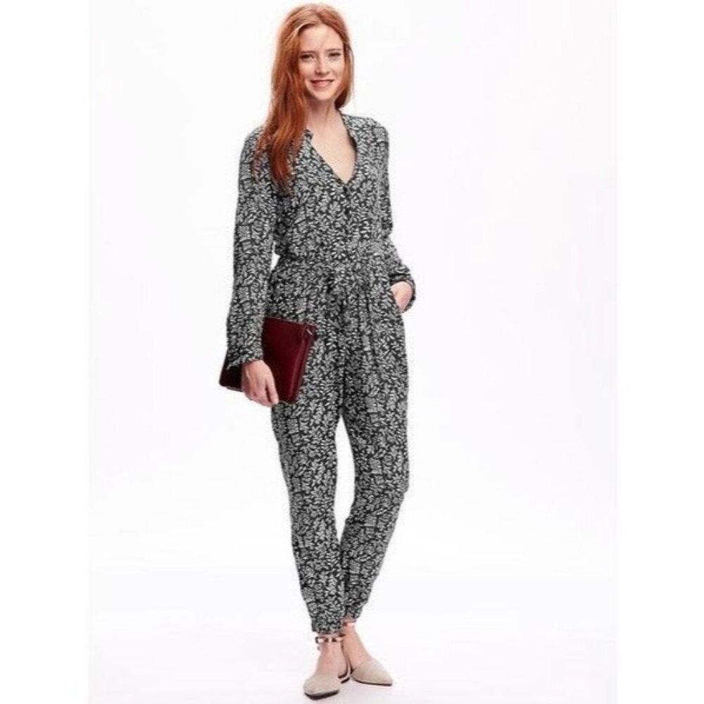 Old Navy Womens‎ XXL Drawstring Jumpsuit One Piece Outfit Jogger Long Sleeve